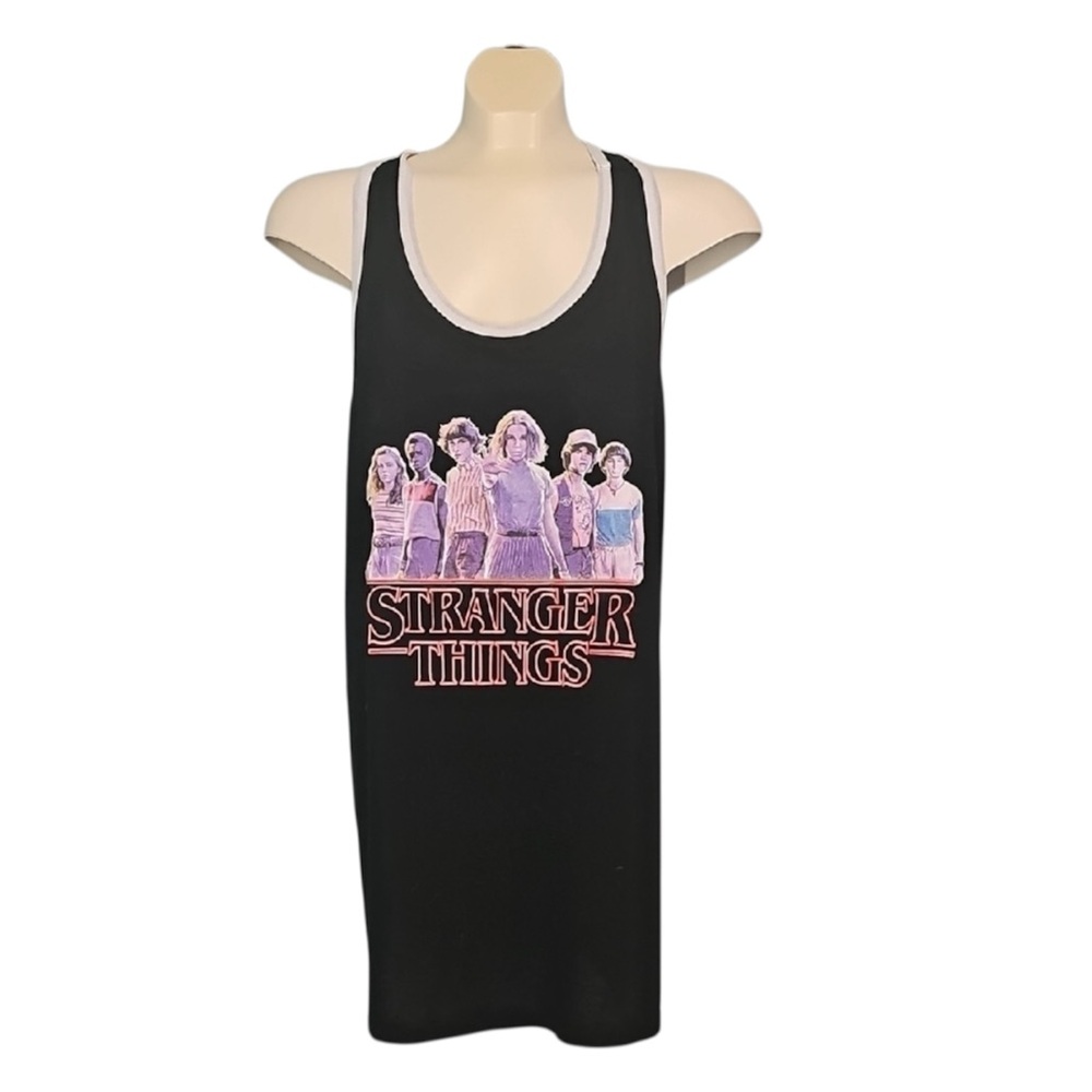 🍄 Stranger Things Black Tank Top, Size 2X